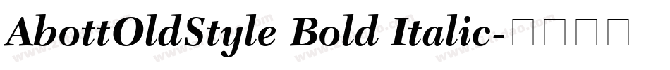 AbottOldStyle Bold Italic字体转换